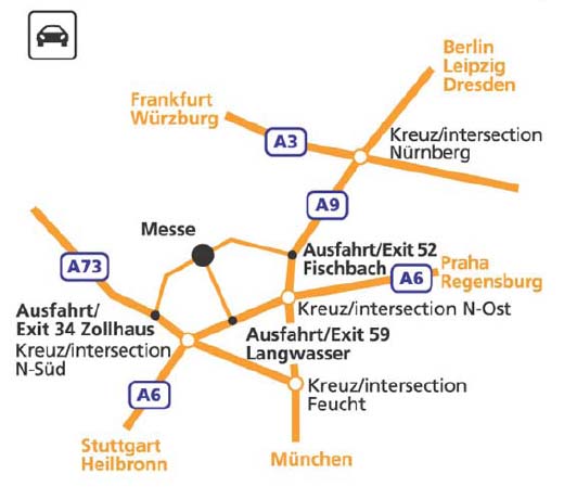 Anfahrt zur Embedded World Messe