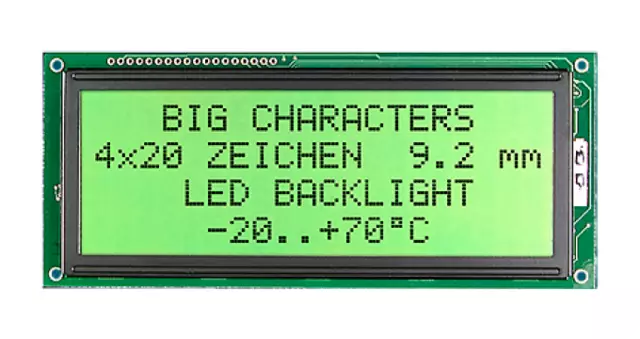 Dotmatrix 1x8 bis 4x40 4-/8-Bit Interface