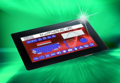 7" LowCost HMI mit RS-232, SPI, I²C, USB samit Touch und über 1000cd/m²