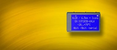 Textdisplay mit 4x20 Zeichen und 6,45mm Schrift