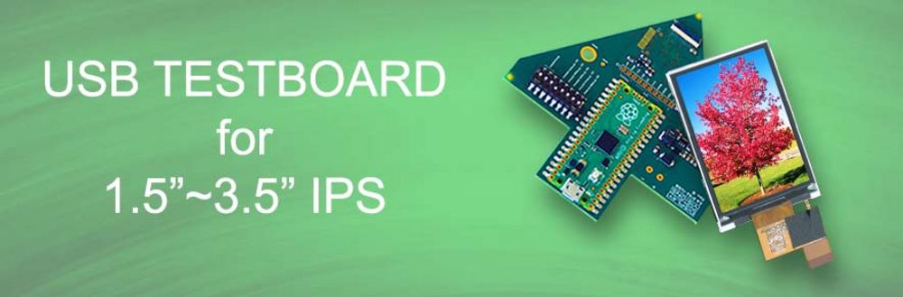 USB Testboard für kleine IPS Displays