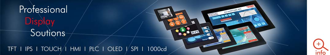 Link zum Webshop: IPS und TFT Displays, intelligente HMI mit Modbus oder SPI, I²C und USB interface