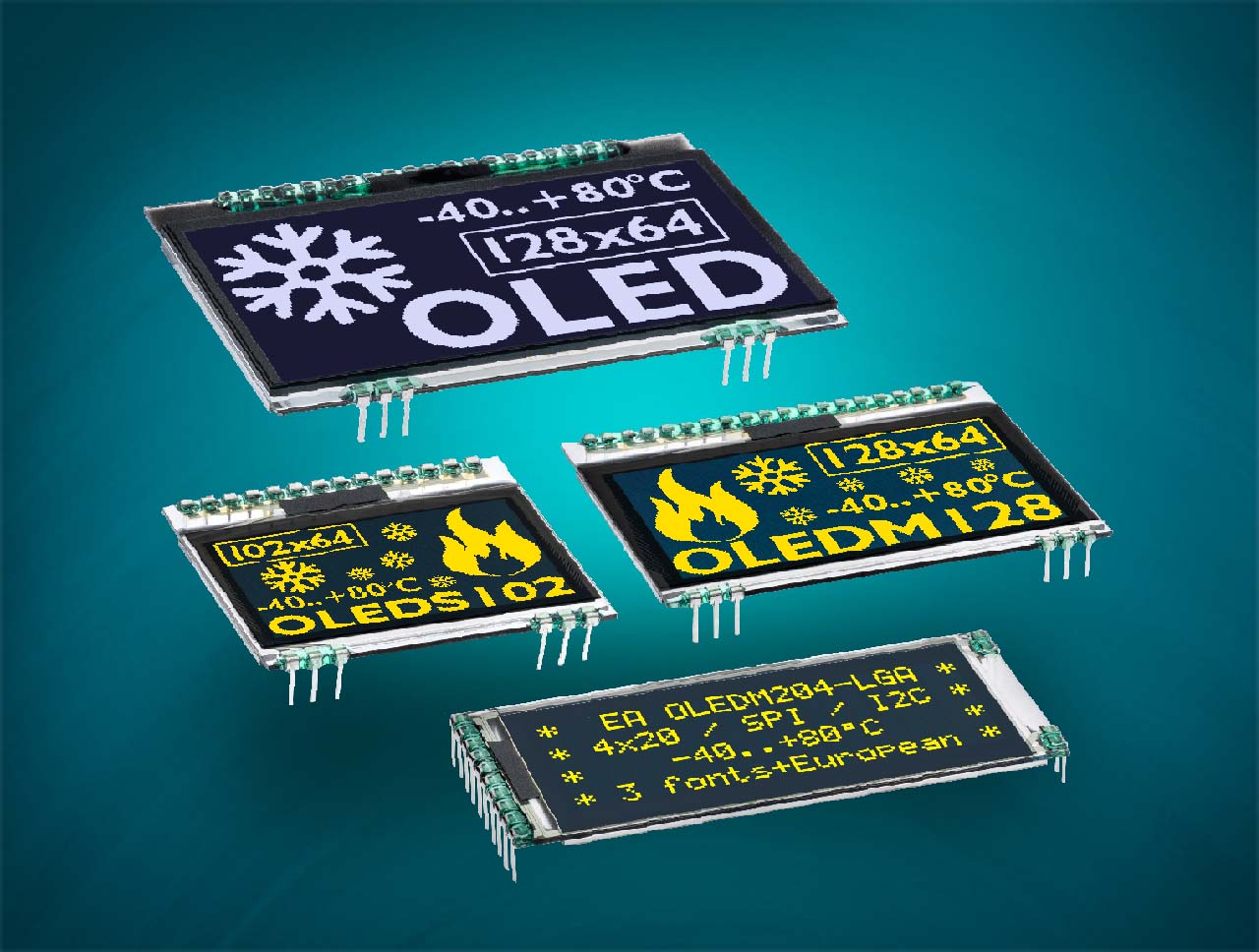 OLED Display als Anzeige für Text und Grafik mit SPI für 3,3V modern, innovative und intelligent