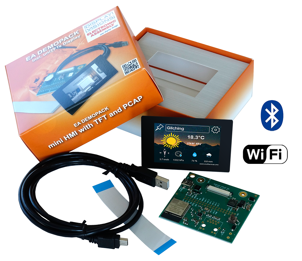TFT-Display mit WLAN und Bluetooth Interface: Demopack