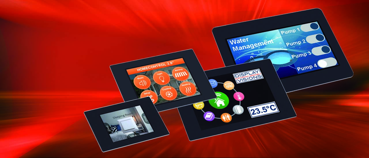 Kompaktes moderne intelligente Anzeigen Displays, Text, Grafik, Touch.