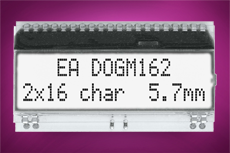 EA DOGM162W-A + EA LED55x31-W